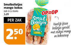  9 250 mango kokos zak stuks bolletjes frisse gevuld stukjes 