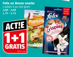  1 2 100 felix bonzo snacks kilo v.a. beloftes purina crispies 