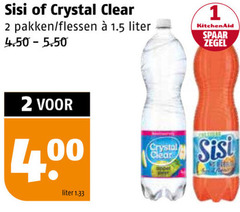 1 2 sisi crystal clear pakken flessen liter kitchenaid spaar zegel 