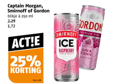  25 250 captain morgan smirnoff gordon blikje ml liter ice raspberry tart premium pink gin tonic 
