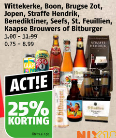  jopen kwaremont seef straffe hendrik brugse zot speciaalbieren 25 wittekerke boon benediktiner st. kaapse brouwers bitburger kaaps open liter v.a. cru nix18 
