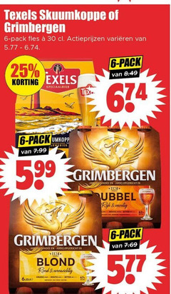  grimbergen texels speciaalbieren 6 25 30 65 1128 skuumkoppe pack fles varieeren speciaalbier abbaye abdij opgericht rijk blond evenwichtig kruidig 7 