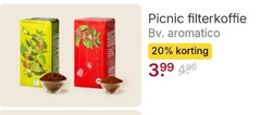  picnic koffie 20 filterkoffie aromatico 3.99 