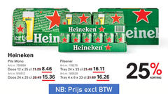  heineken blikjes bier 4 6 12 24 25 33 koude kou biertje isle pils mono doos pilsener tray 