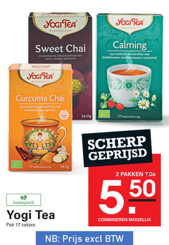  yogi tea thee 2 17 biologisch sweet chai ayurvedische specerijenthee anijs venkel zoethout calming kruidenthee lindebloesem rozebottel curcuma kurkuma kaneel gember golden milk 34 theezakjes pak zakjes scherp geprijsd pakken combineren 