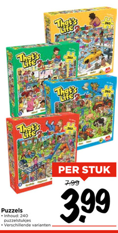  200 240 life junior puzzels inhoud puzzelstukjes stuk 3.99 