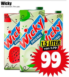  wicky fruitdrank 99 pak wick original liter aardbei 