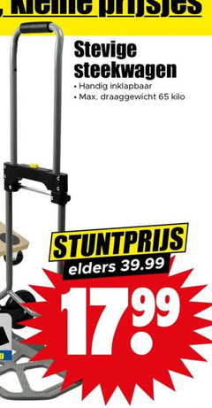  steekwagen 65 inklapbaar draaggewicht kilo elders 