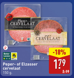  150 cervelaat traditionele wijze peper omhuld fijn gemalen pepers beter leven dieren bescherming elzasser 