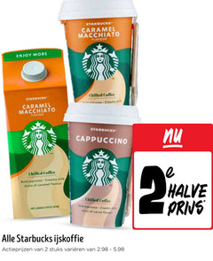  starbucks ijskoffie 2 enjoy caramel macchiato flavour chilled coffee cappuccino stuks varieeren halve 
