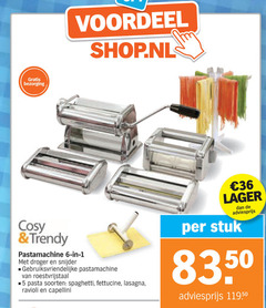  1 5 6 36 voordeel cosy trendy pastamachine droger snijder roestvrijstaal pasta soorten spaghetti fettucine lasagna ravioli stuk 