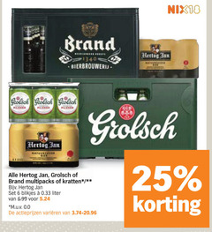  grolsch hertog jan brand krat bier blikjes 6 25 bierbrouwerij nix18 multipacks kratten liter m.u.v 0.0 varieeren 