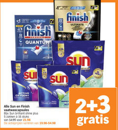  sun finish vaatwasmiddel 2 3 5 16 22 32 powell all quantum ultimate active oxygen tough stains hop vaatwascapsules brilliant shine zakken stuks varieeren 
