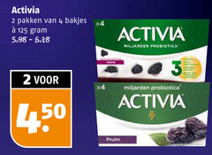  2 4 activia pakken bakjes x4 pruim miljarden probiotica 