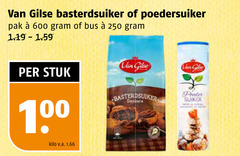  100 250 600 gilse basterdsuiker poedersuiker pak bus stuk kilo v.a. suiker 