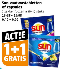  sun vaatwasmiddel 1 2 17 vaatwastabletten capsules zakken dozen stuks active oxygen for beleving 