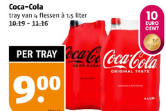  coca-cola cola 4 10 coca tray flessen liter cent 90 zero original taste 