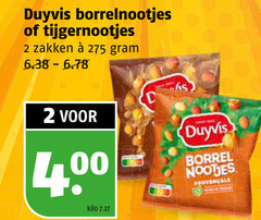  2 duyvis borrelnootjes tijgernootjes zakken kilo borrel 