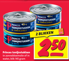  princes tonijn in blik 2 10 tonijnstukken zonnebloemolie water blikken 