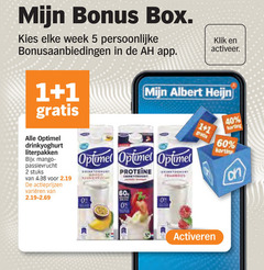  1 2 3 5 40 60 box week bonusaanbiedingen klik activeer albert optimel drinkyoghurt mango passievrucht stuks varieeren activeren 
