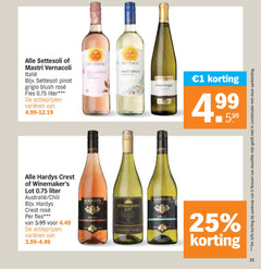  witte wijn rose rode 1 6 10 25 settesoli pinot grigio blush rosee fles liter varieeren 5.99 hardys crest lot chili flessen dezelfde combinatie aanbieding 