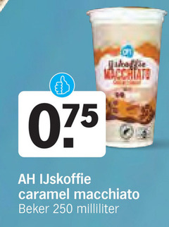  albert heijn huismerk ijskoffie 250 caramel macchiato beker milliliter 