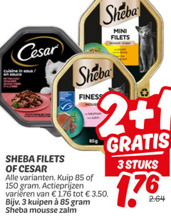  1 2 3 150 sheba mini filets cesar cuisine sauce finess saumon zalm kuip varieeren mousse stuks 