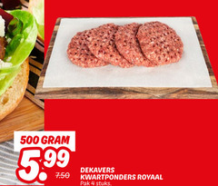  hamburgers 4 500 5.99 dekavers royaal pak stuks 