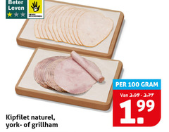  100 beter leven dieren bescherming kipfilet naturel york grillham 