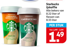  starbucks ijskoffie caramel macchiato flavour cappuccino chilled coffee bold espresso creamy milk hints bekers liter flessen stuk 