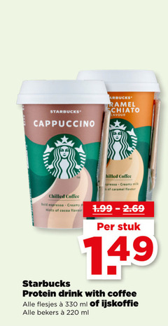  starbucks ijskoffie 330 cappuccino flavour coffee creamy milk caramel chilled bold espresso hints cocoa stuk protein drink with ml bekers 