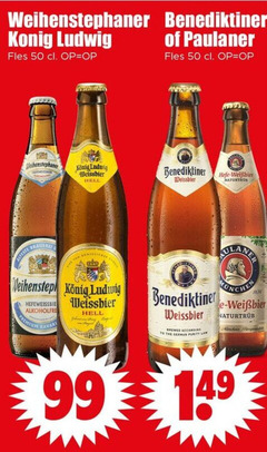  benediktiner konig ludwig paulaner witbier 50 99 fles weissbier hell bier premium brewed to german purity 