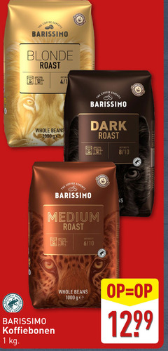  barissimo koffiebonen 1 1000 coffee experts blonde roast intense 4 whole beans dark intensity 8 10 medium 6 people nature ge 