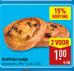  koffiebroodjes 2 15 100 koffiebroodje ovenvers stuk 
