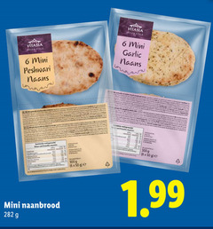  6 50 300 vitasia indian style mini naans garlic naanbrood 300g 
