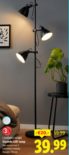  3 livarno home staande led lamp metaal kantelbare lampen hoogte cm 