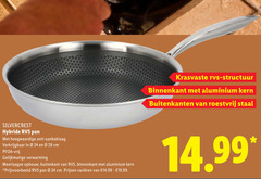  24 28 krasvaste rvs structuur binnenkant aluminium kern roestvrij staal silvercrest hybride pan hoogwaardige anti aanbaklaag cm vrij verwarming meerlaagse opbouw buitenkant varieeren 