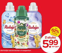  2 101 geur classics robijn morgenfris wasverzachter langdurig frisse zacht intense paradise secret puur stuks 7 90 
