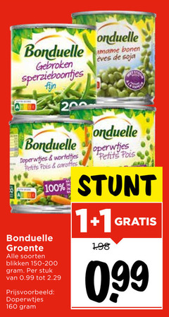  bonduelle sperziebonen groenteconserven 1 20 100 160 gebroken sperzieboontjes fijn doperwtjes worteltjes petits pois carottes bonen soja groente soorten blikken stuk 