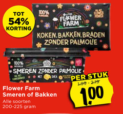  100 flower farm power koken bakken braden smeren palmolive soorten 200-225 stuk 1 00 