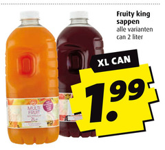  fruity king fruitdrank 2 multi fruit sappen liter xl 