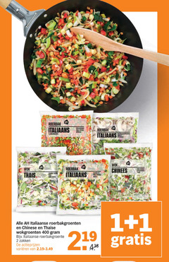  groentenpakket 1 2 219 400 roerbak italiaans wok thais chinees italiaanse roerbakgroenten chinese thaise wokgroenten roerbakgroente zakken varieeren 