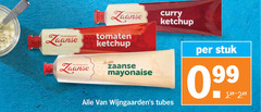  zaanse tomaten ketchup mayonaise curry tubes stuk 