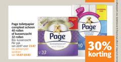  page toiletpapier 30 32 40 50 schoon rollen kussenzacht pak varieeren voordeel 
