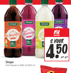  2 150 650 slimpie smaakmakers ice tea framboos siroop suiker glutenvrij gluten flessen ml cai 