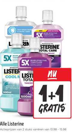  1 2 week new 5x zero alcohol effective floss at reduction above use brushing mondspoeling listerine total care mond verwijderen 500ml tanden stuks varieeren 