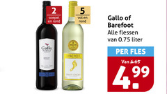  witte wijn rode 2 5 gallo family merlot soepel rond pinot grigio barefoot flessen liter fles 