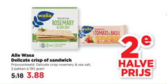  2 wasa since delicate crisp rosemary sea salt sandwich tomato basil sticks with thin pakken 2e halve 