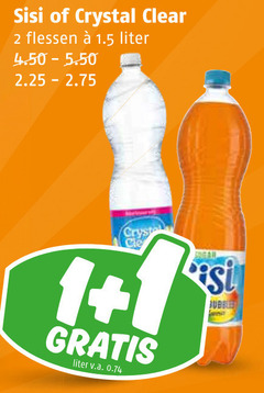  crystal clear sisi frisdrank 1 2 flessen liter v.a. 