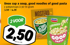  unox noodles soep 2 cup soup good pasta cups 50 kilo v.a. mosterd carbonara 